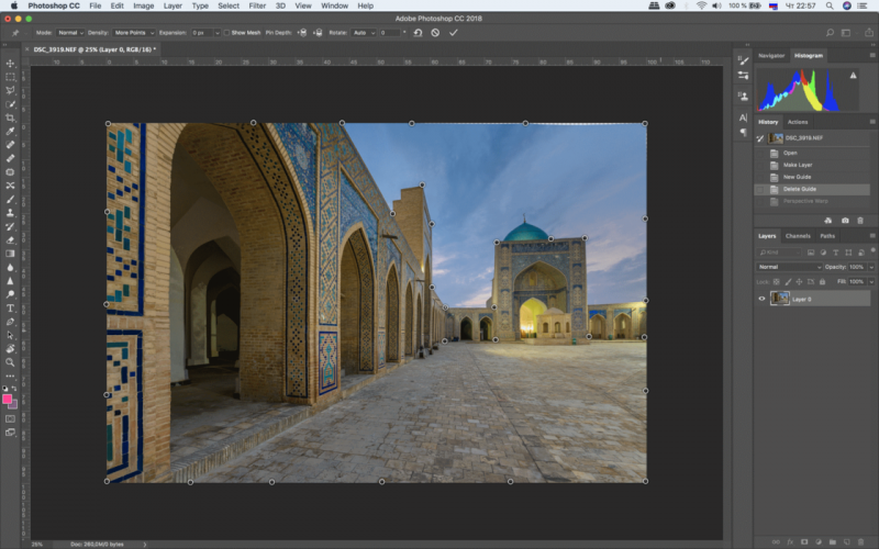 Исправляем перспективу. В Adobe Camera RAW и Photoshop